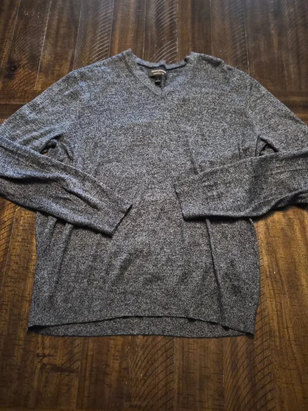 Banana Republic Premium Luxe Yarn Silk Cashmere V Neck Sweater Gray Men's L G515